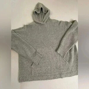 Frank & Oak Cropped Cable Knit  Hoodie Sweater Size Medium